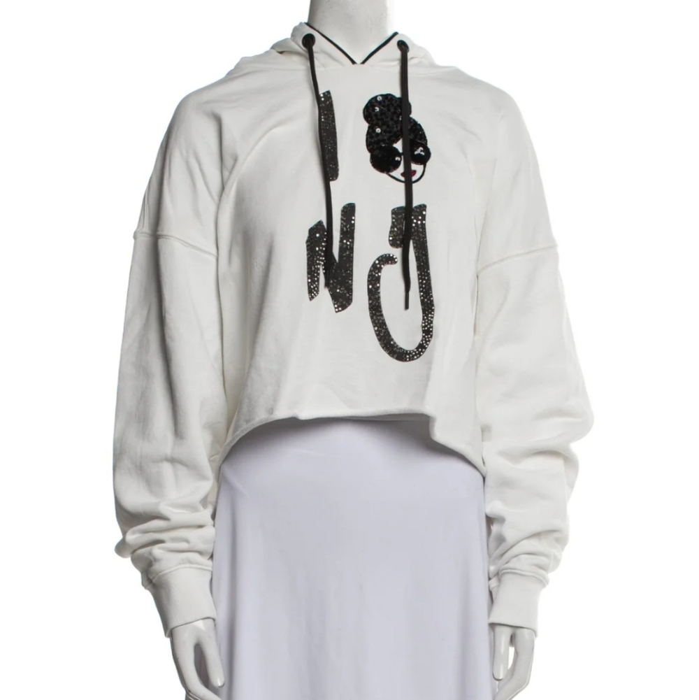 ALICE AND OLIVIA I ❤️ NY OVERSIZE CROP SWEATSHIRT Medium
